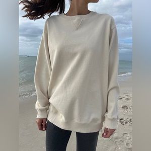 Brandy Melville beige erica crewneck